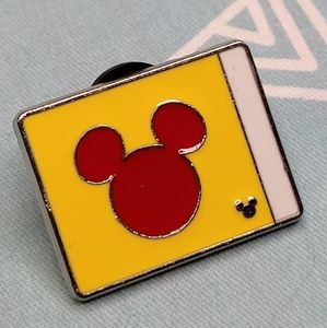 ⭐3 FOR $9, Yellow Flag/w Red Mickey Head Hidden Mickey Disney Trading Pin